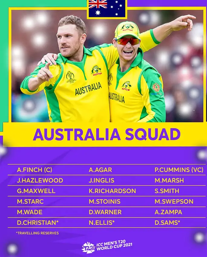 Australia cricket T20 world cup team 2021